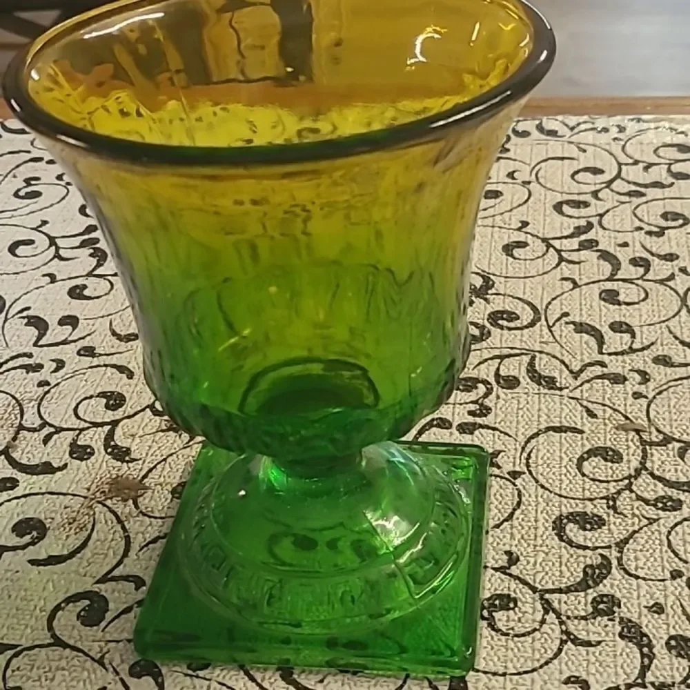Vintage Green Glass Vase